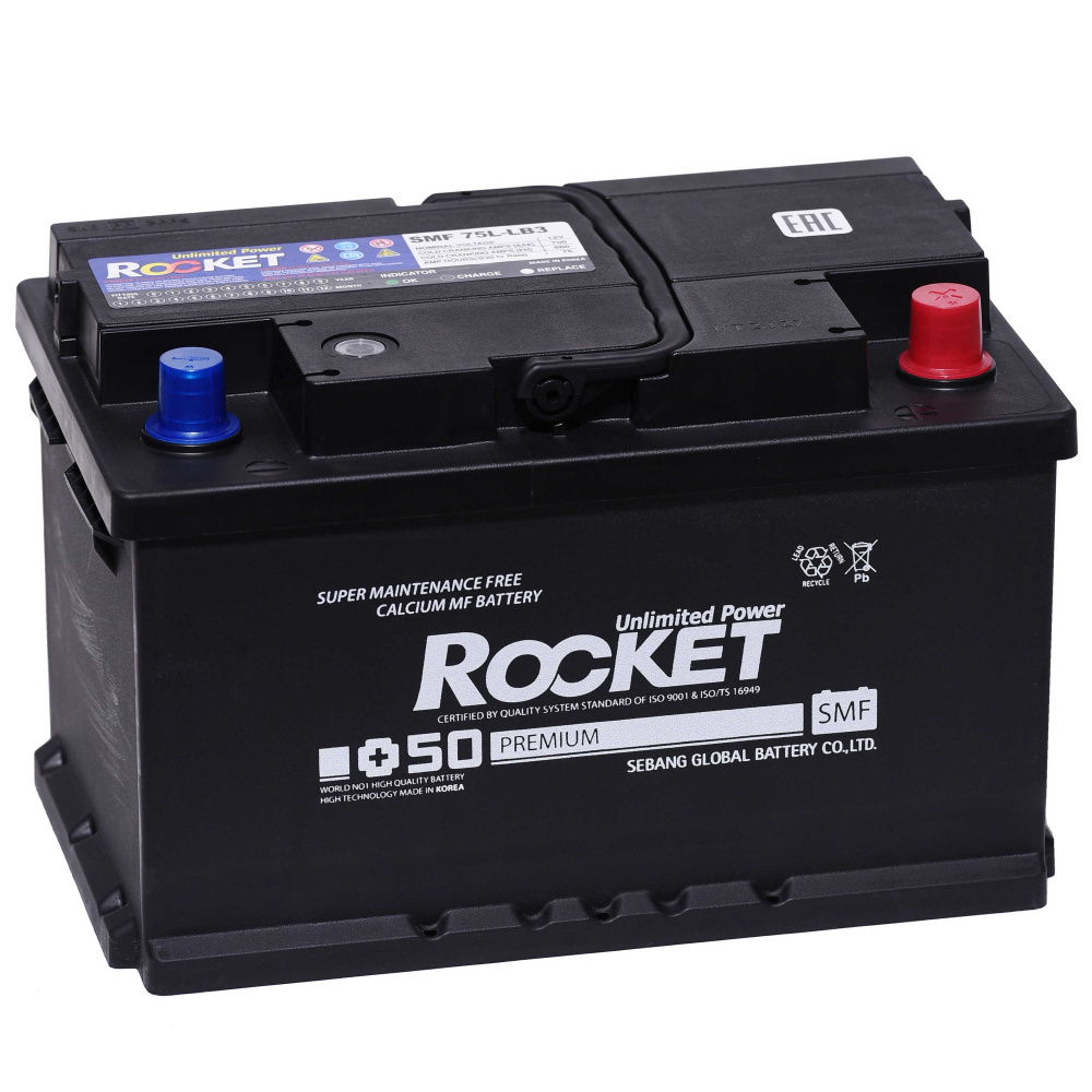 Rocket SMF+50  75Ач  Корея